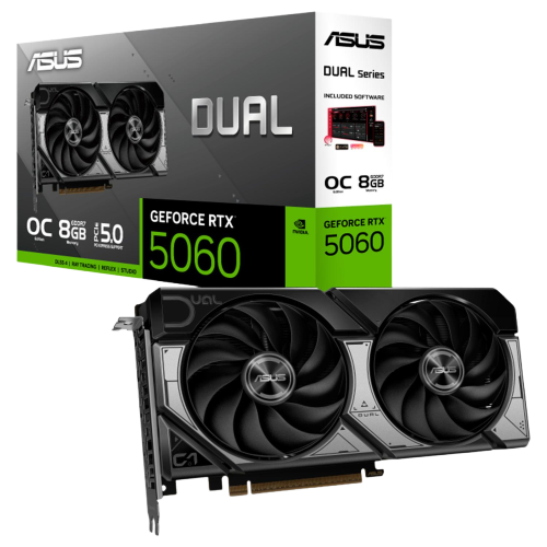 Tarjeta de Video ASUS Dual GeForce RTX 5060 8GB GDDR7 OC Edicion DUAL-RTX5060-O8G