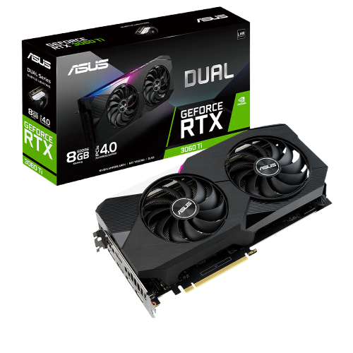Tarjeta de Video Nvidia GeForce RTX 3060 TI / Asus DUAL V2 OC LHR / DUAL-RTX3060TI-O8G-V2 / 3 AÑOS DE GARANTIA NACIONAL