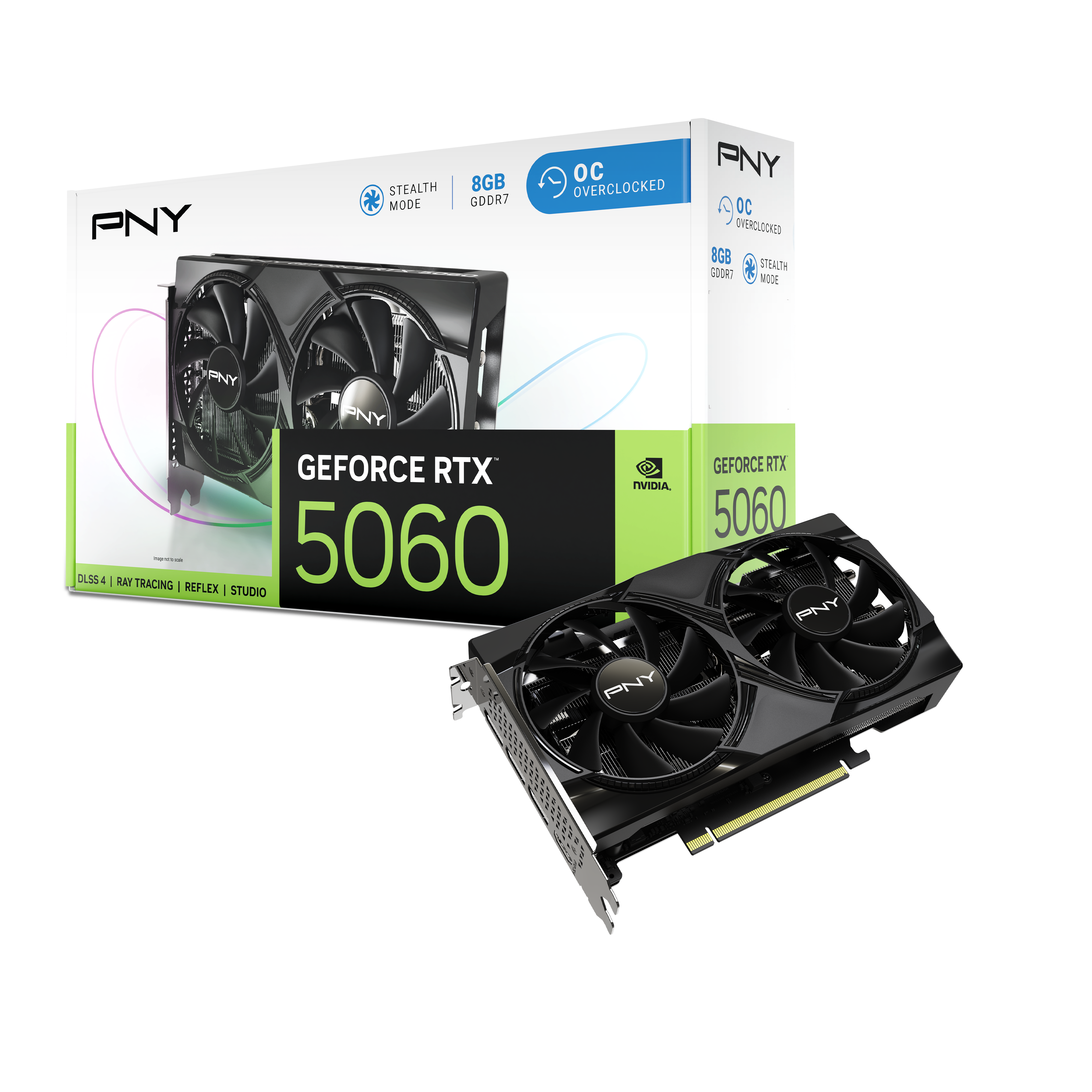 PNY GeForce RTX™ 5060 8GB Overclocked Dual Fan Graphics Card