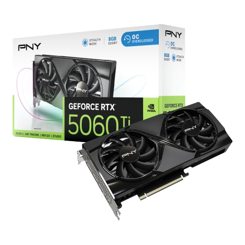 PNY GeForce RTX™ 5060 Ti 8GB EPIC-X ARGB™ Triple-Fan OC Graphics Card