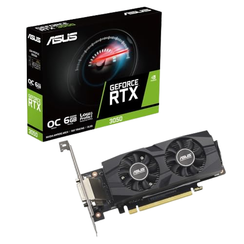 ASUS GeForce RTX 3050 OC (6GB GDDR6/PCI Express 4.0/1500MHz/14000MHz/perfil bajo)