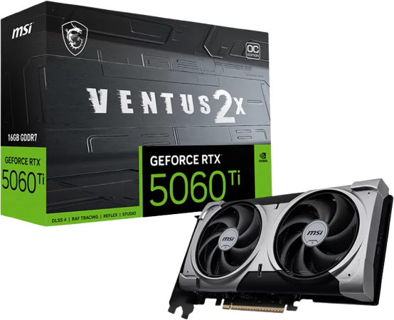 Carte Graphique MSI GeForce RTX 5060 Ti Ventus 2X Plus OC 16Go