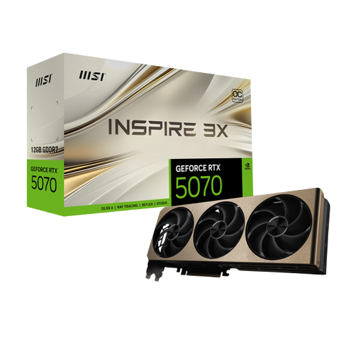 VGA MSI GeForce RTX 5070 12G INSPIRE 3X OC